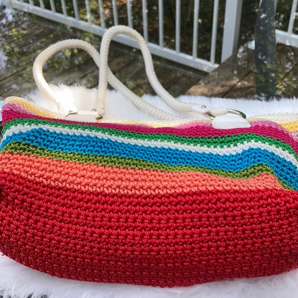 Rainbow crochet Lina bag and matching shopper - Picture 3 of 11